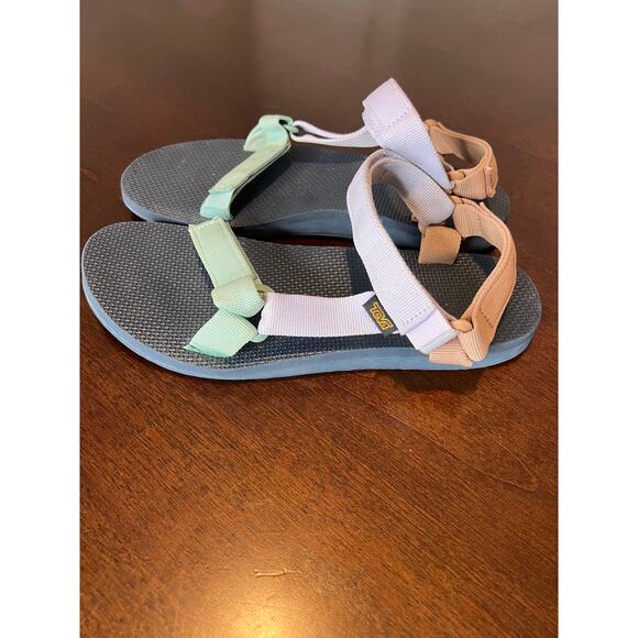 Teva Women's Original Universal Multi Colored Pastel Sandals ~ Size 10 - Picture 2 of 6